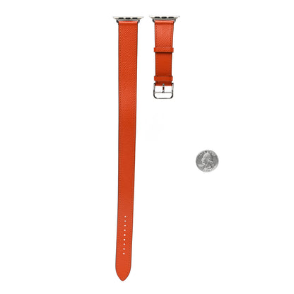 Hermes Epsom 40mm Apple Watch Double Tour Band Orange 2 of 5