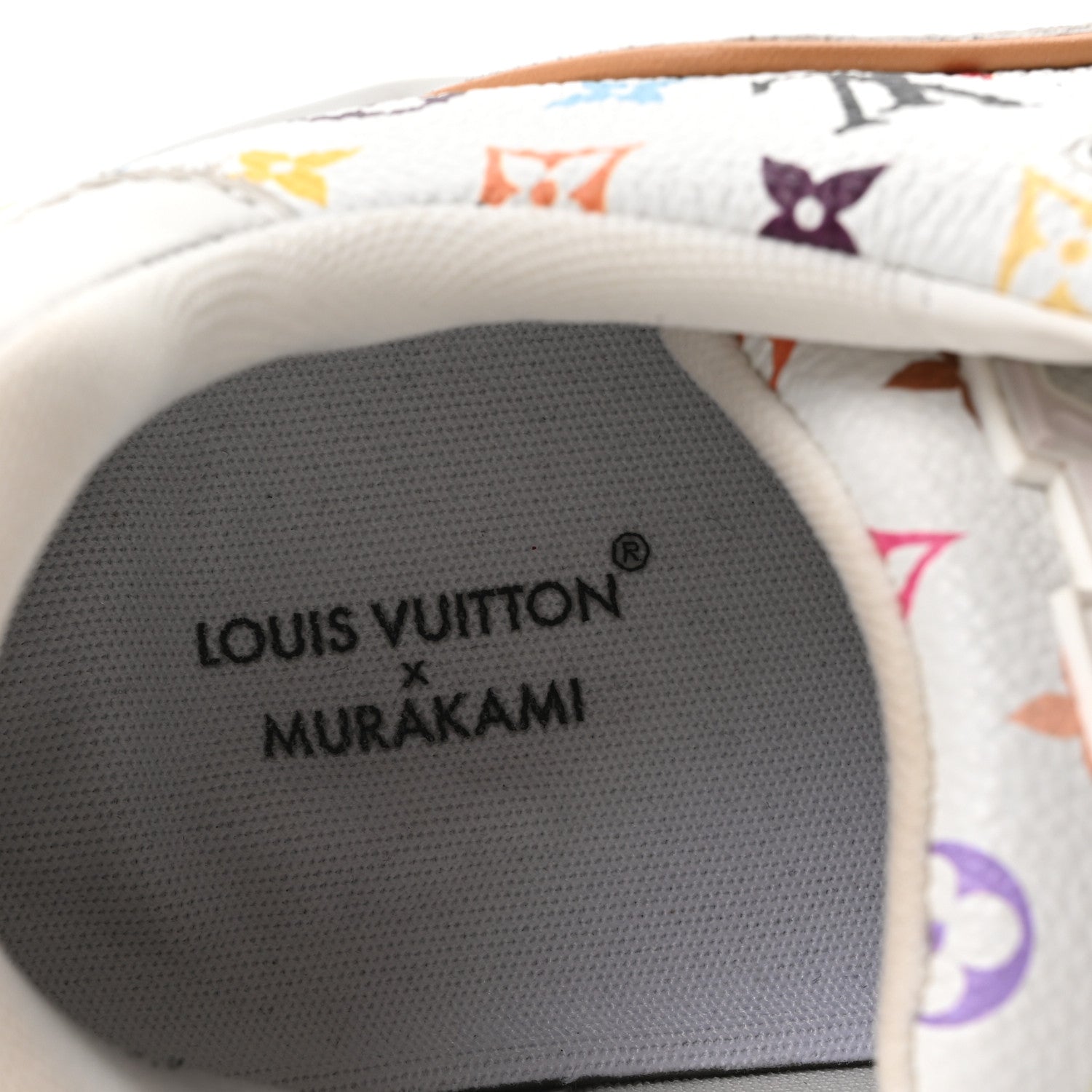 Louis Vuitton LV X TM Calfskin Monogram Multicolor Womens LV Trainer Sneakers 39 White 8 of 9