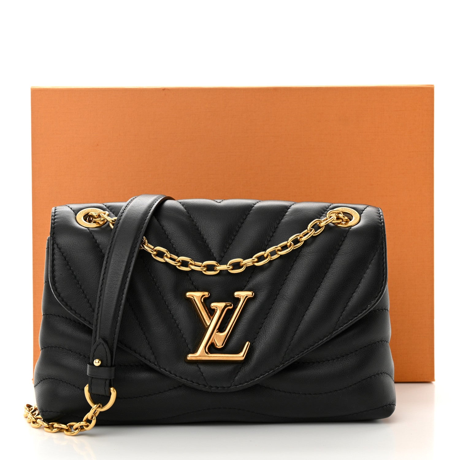 Louis Vuitton Calfskin LV New Wave Chain Bag Black 12 of 12