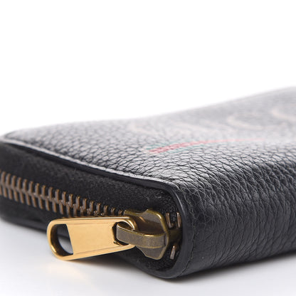 Gucci Calfskin Logo Zip Around Card Case Black 7 of 10