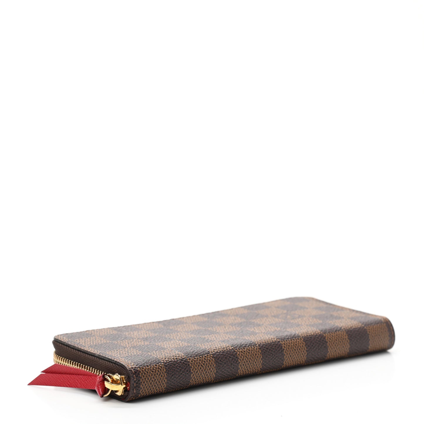 Damier Ebene Clemence Wallet Cherry