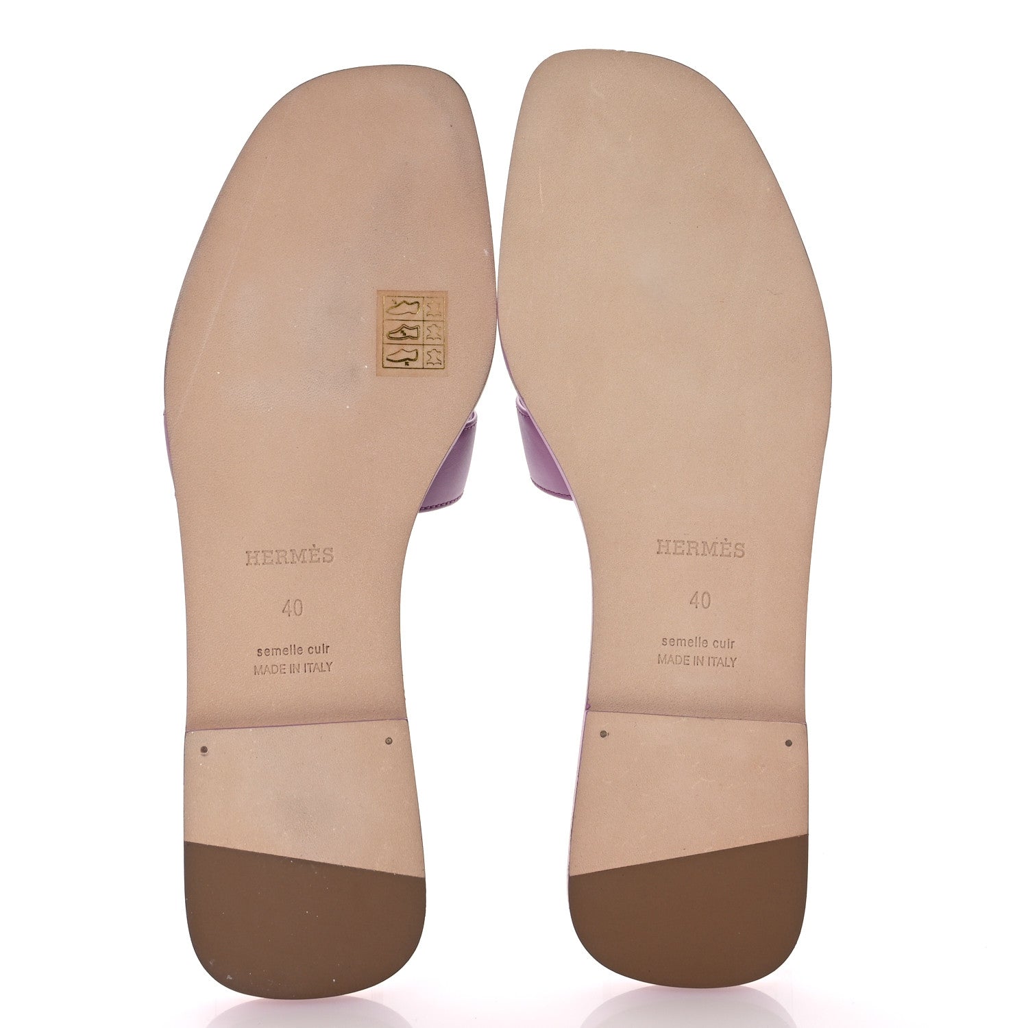 Hermes Calfskin Oran Sandals 40 Bruyère 6 of 9