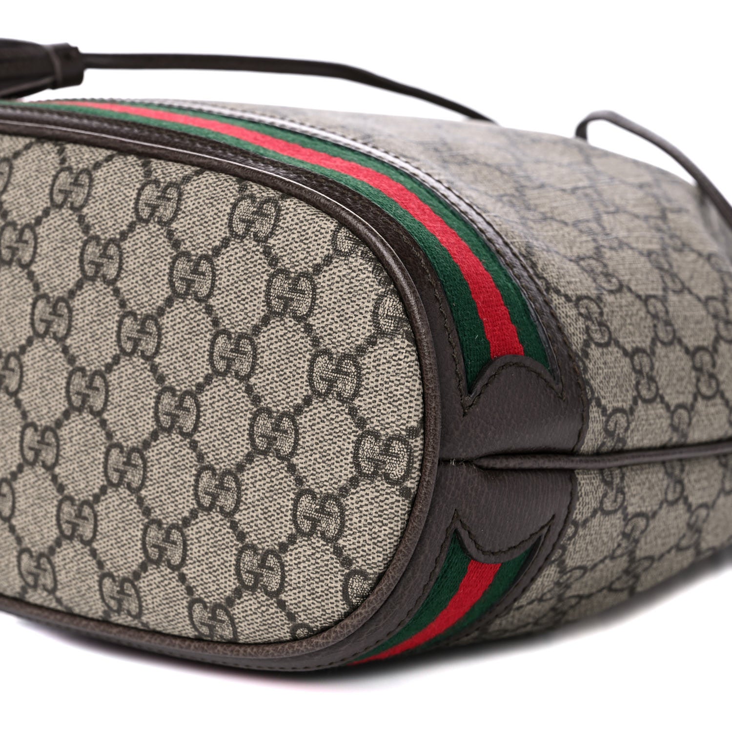Gucci GG Supreme Monogram Web Ophidia Bucket Bag Brown 9 of 10