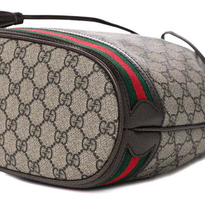 Gucci GG Supreme Monogram Web Ophidia Bucket Bag Brown 9 of 10