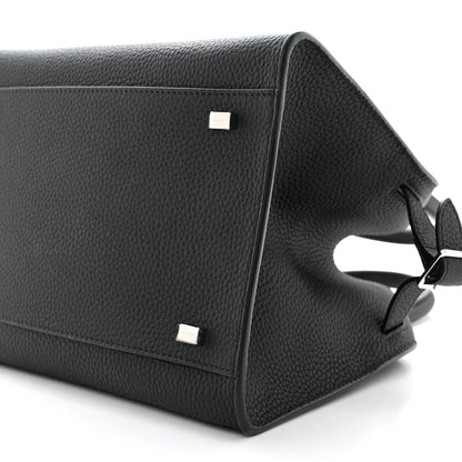 The Row Grained Calfskin Soft Margaux 10 Bag Black 9 of 9