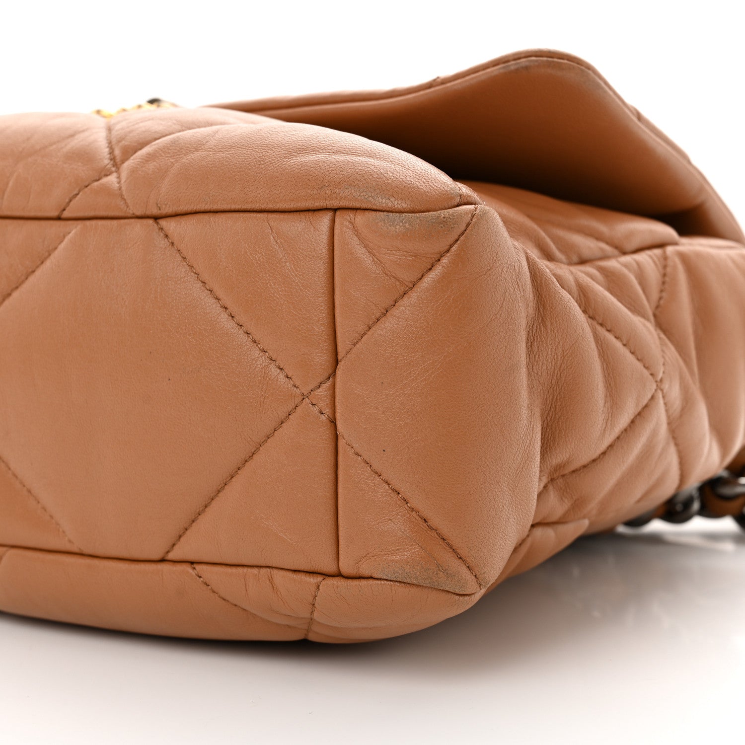 Chanel Lambskin Quilted Large Chanel 19 Flap Brown 10 of 17