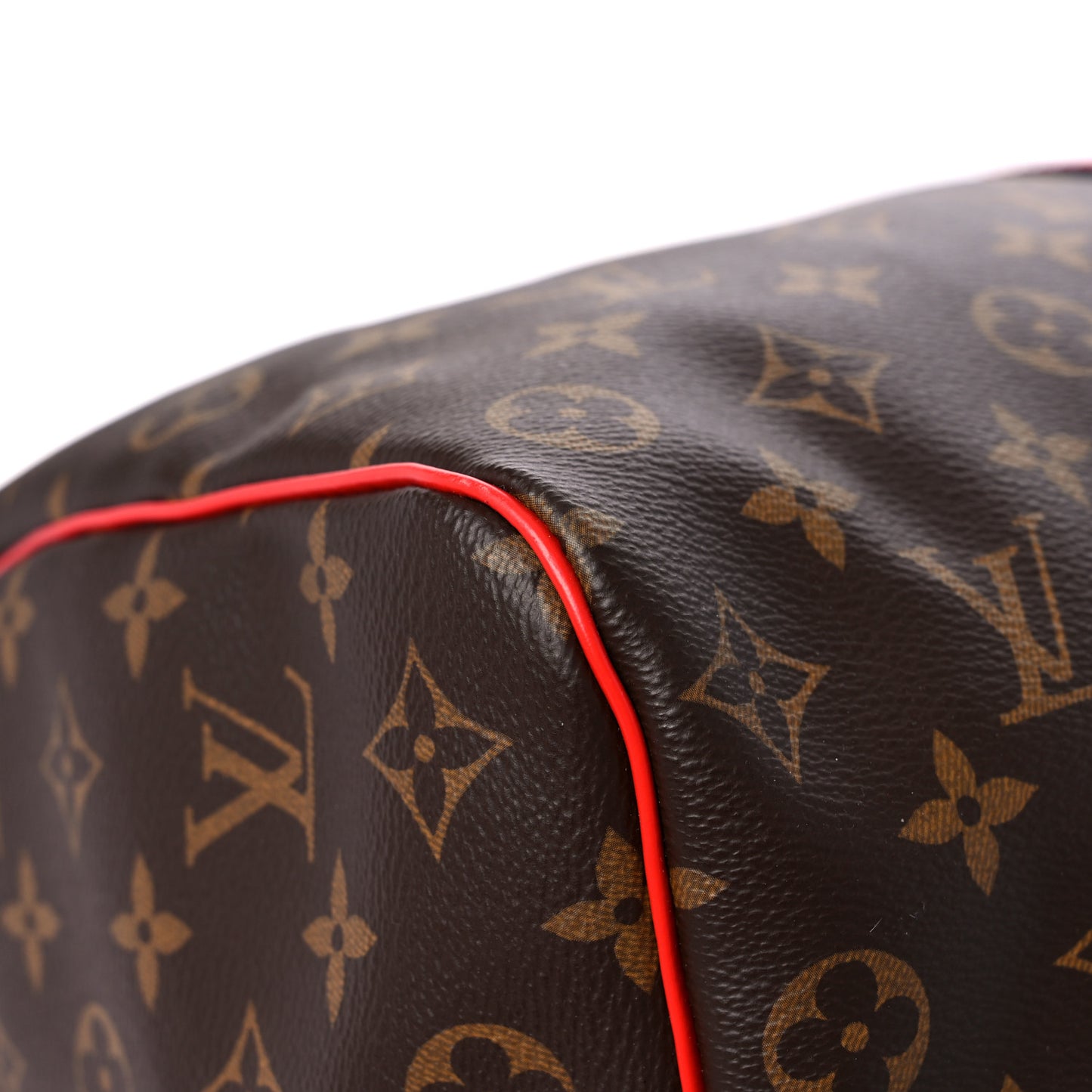 Calfskin Monogram Keepall Bandouliere 50 Coquelicot
