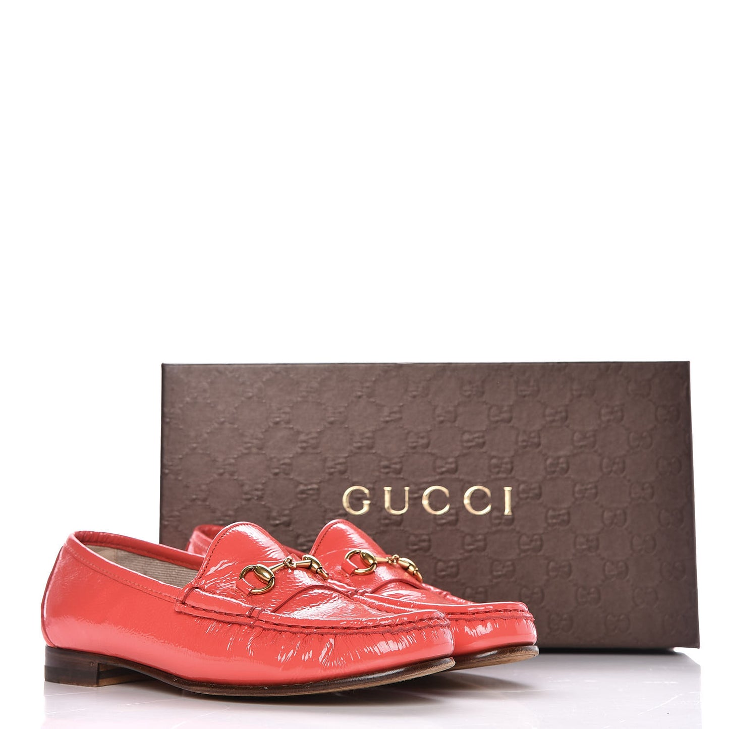 Patent Womens 1953 Horsebit Loafers 36 Coral