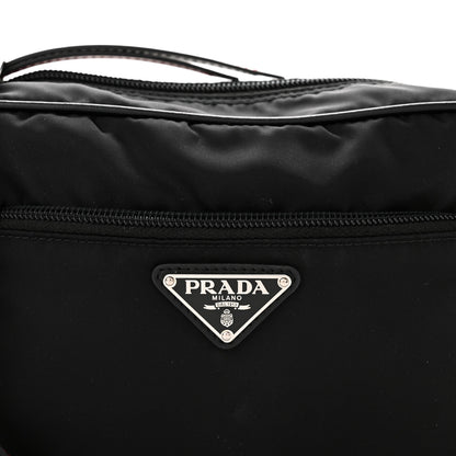 Prada Tessuto Nylon Studded New Vela Shoulder Bag Black Fuoco 8 of 10