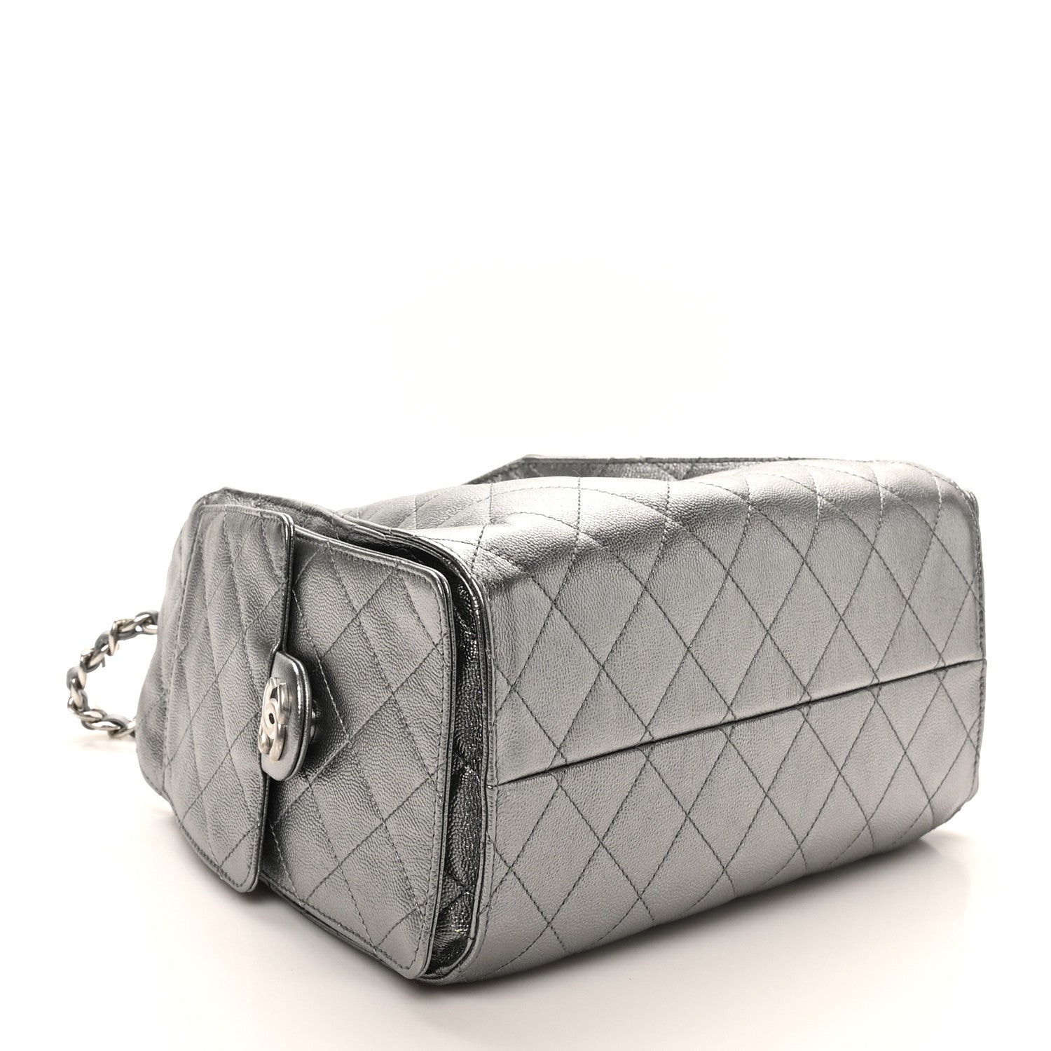 Chanel Metallic Caviar Quilted Small Chanel 25 Handbag Anthracite 6 of 21
