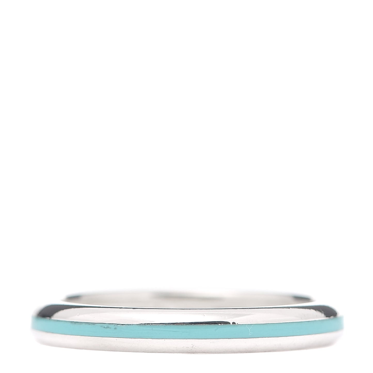 Sterling Silver Enamel Stackable Ring Blue 56 7.5