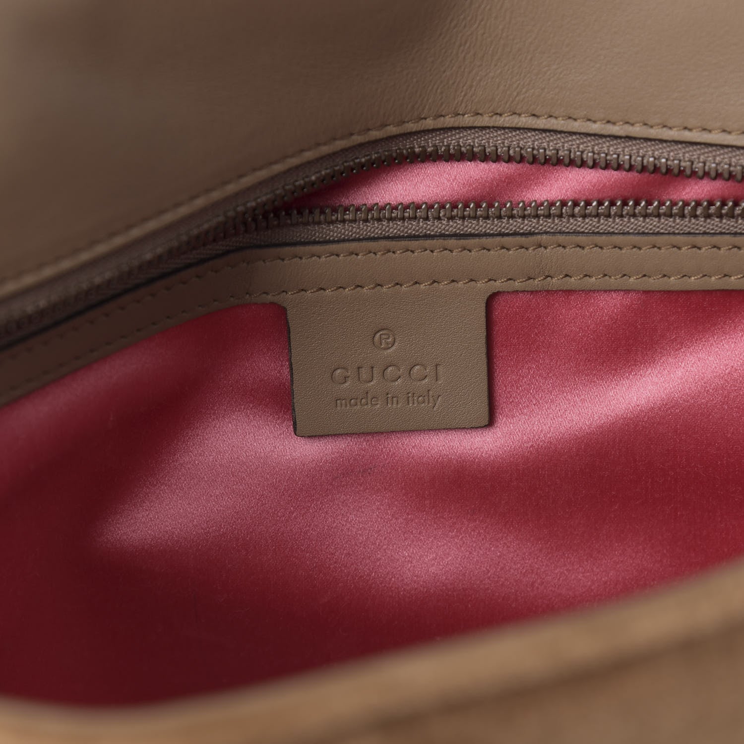 Gucci Velvet Matelasse Medium GG Marmont Shoulder Bag Taupe 9 of 13