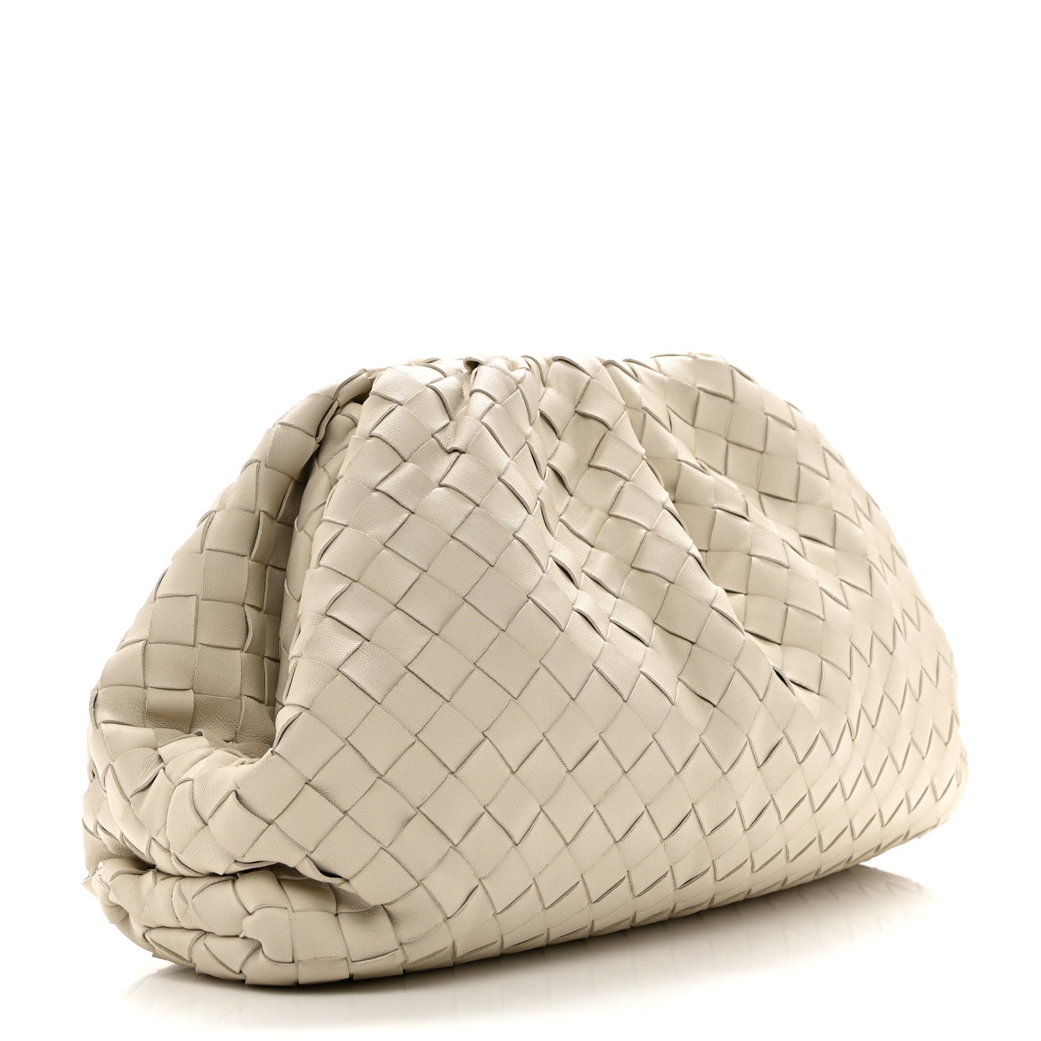 Bottega Veneta Nappa Maxi Intreccio The Pouch Oversized Clutch Plaster 2 of 8