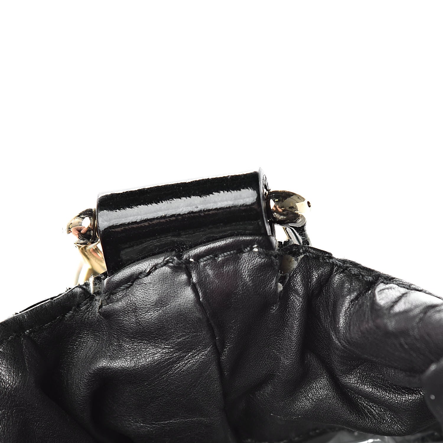 Gucci Patent Medium Hysteria Top Handle Bag Black 13 of 14