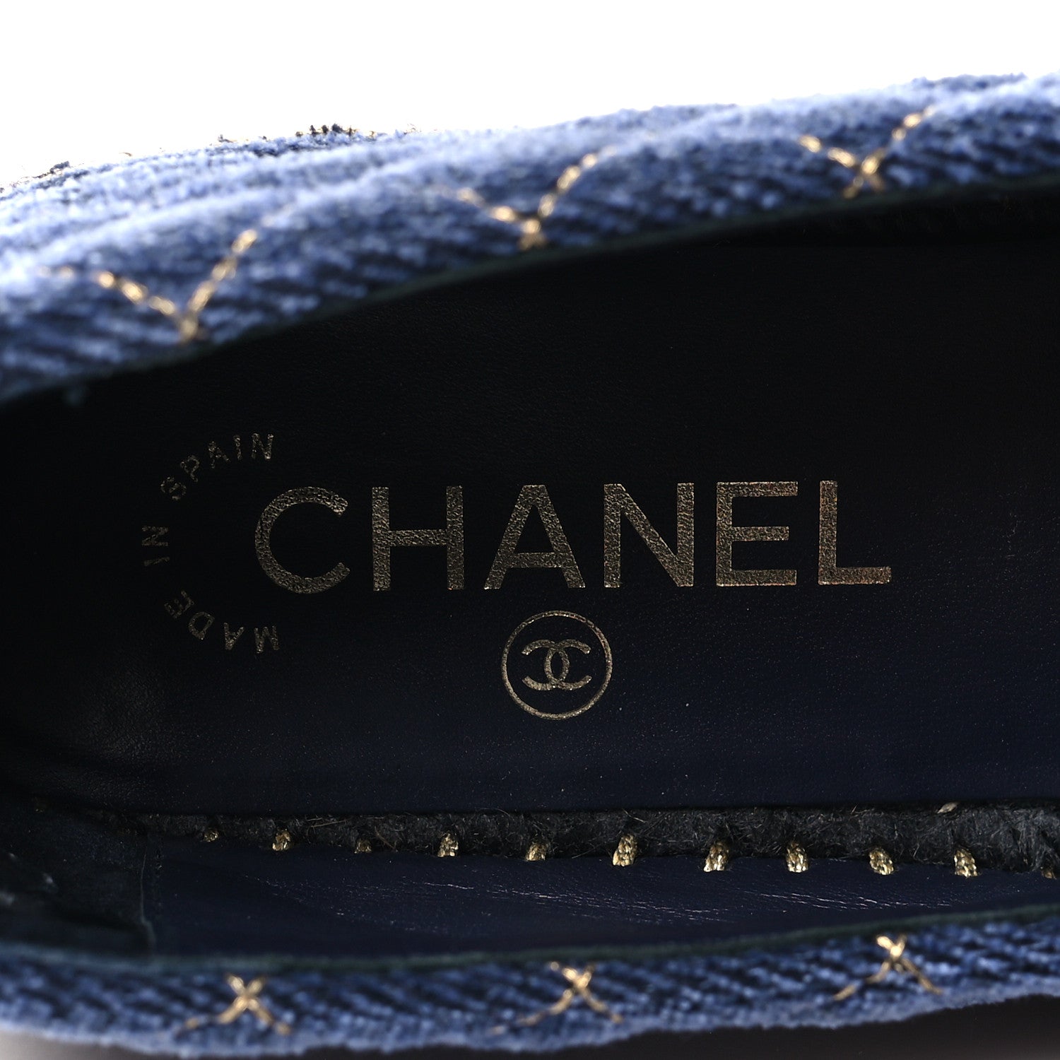 Chanel Fabric Biarritz CC Espadrilles 39 Blue 8 of 9
