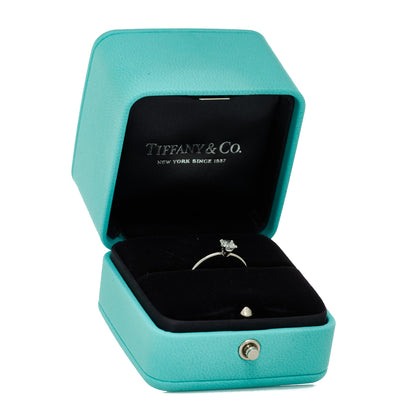 Tiffany Platinum Diamond .40ct Solitaire Princess Cut Engagement Ring 6 of 6