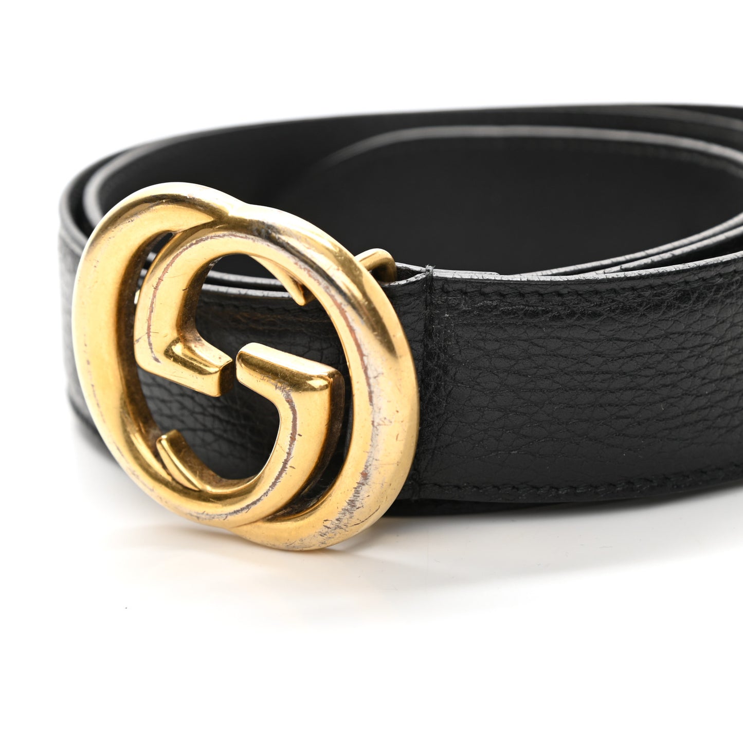 Dollar Calfskin Interlocking G Belt 95 38 Black
