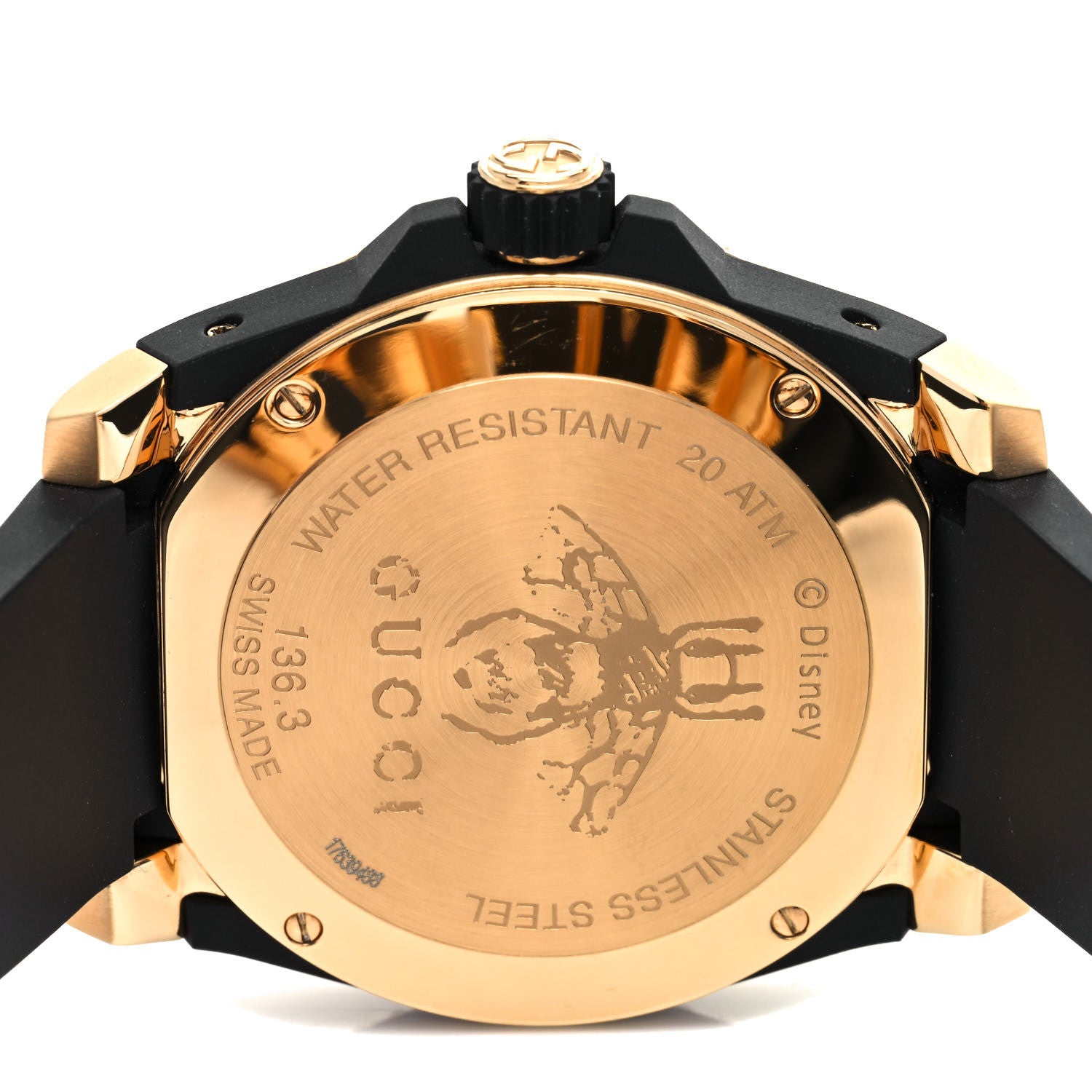 Gucci X DISNEY Stainless Steel Rubber 40mm Three Little Pigs Dive Quartz Watch 4 of 5