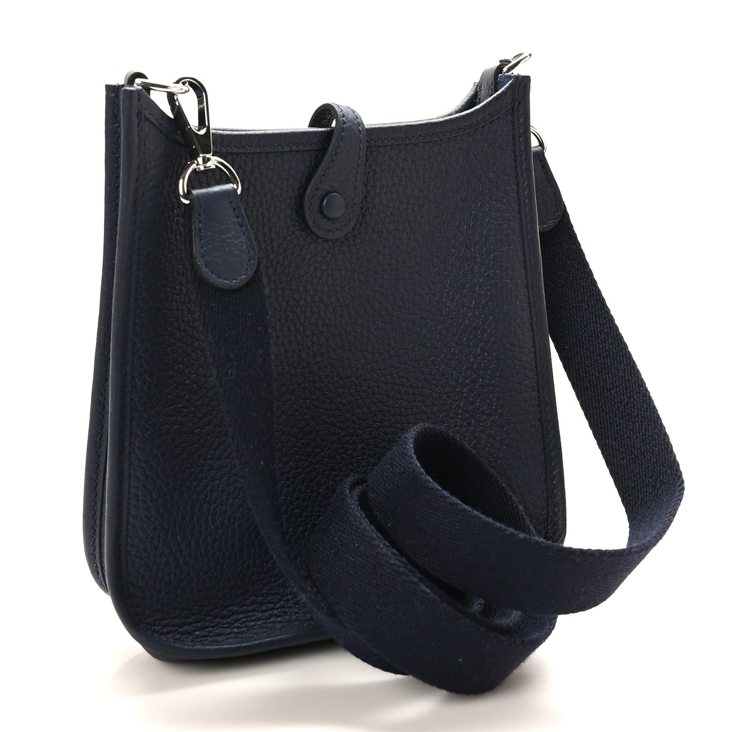 Hermes Taurillon Clemence Evelyne TPM Bleu Nuit 2 of 9