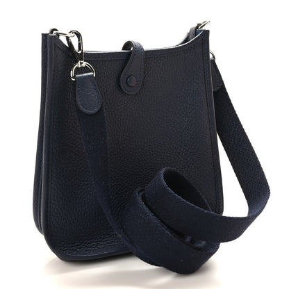 Hermes Taurillon Clemence Evelyne TPM Bleu Nuit 2 of 9