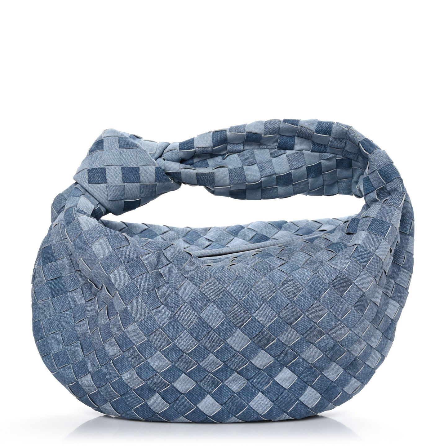 Nappa Denim Effect Intrecciato Teen Jodie Hobo Denim