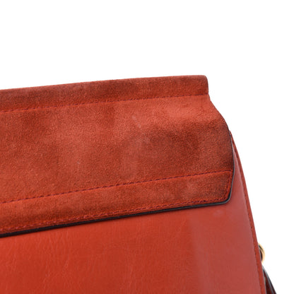 Chloe Calfskin Suede Medium Faye Shoulder Bag Sepia Red 8 of 10