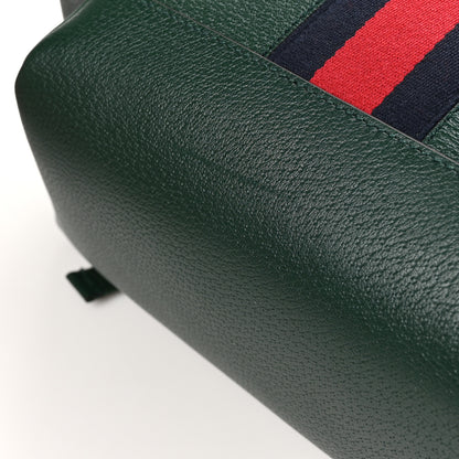 Gucci Grained Calfskin Medium Ophidia Double Buckle Backpack Green 11 of 11