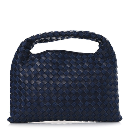 Bottega Veneta Denim Calfskin Intrecciato Small Hop Abyss Indigo 1 of 9