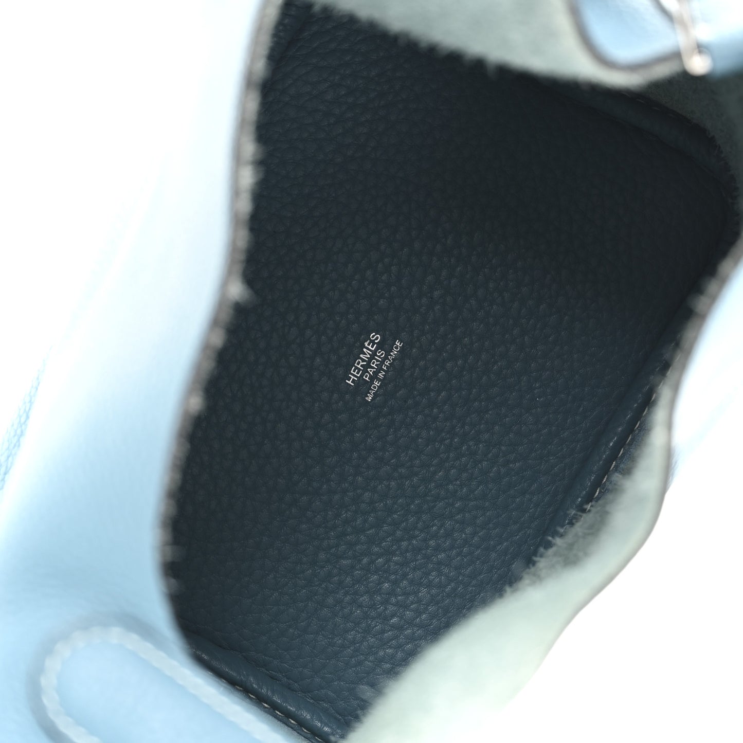 Taurillon Clemence Picotin Lock 18 PM Blue Jean