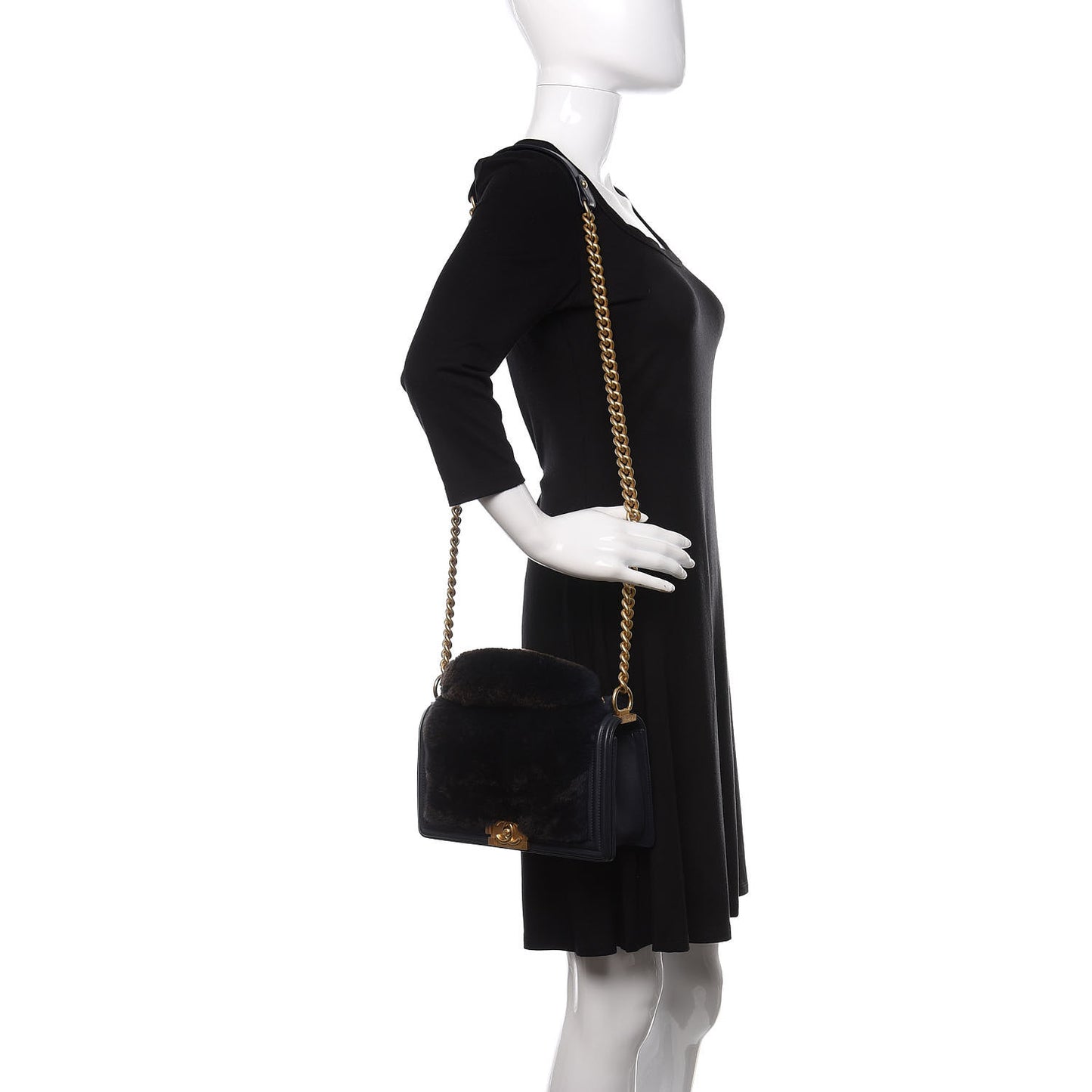 Orylag Medium Boy Top Handle Flap Black