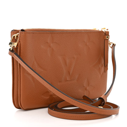 Louis Vuitton Empreinte Monogram Giant Double Zip Pochette Caramel 3 of 11
