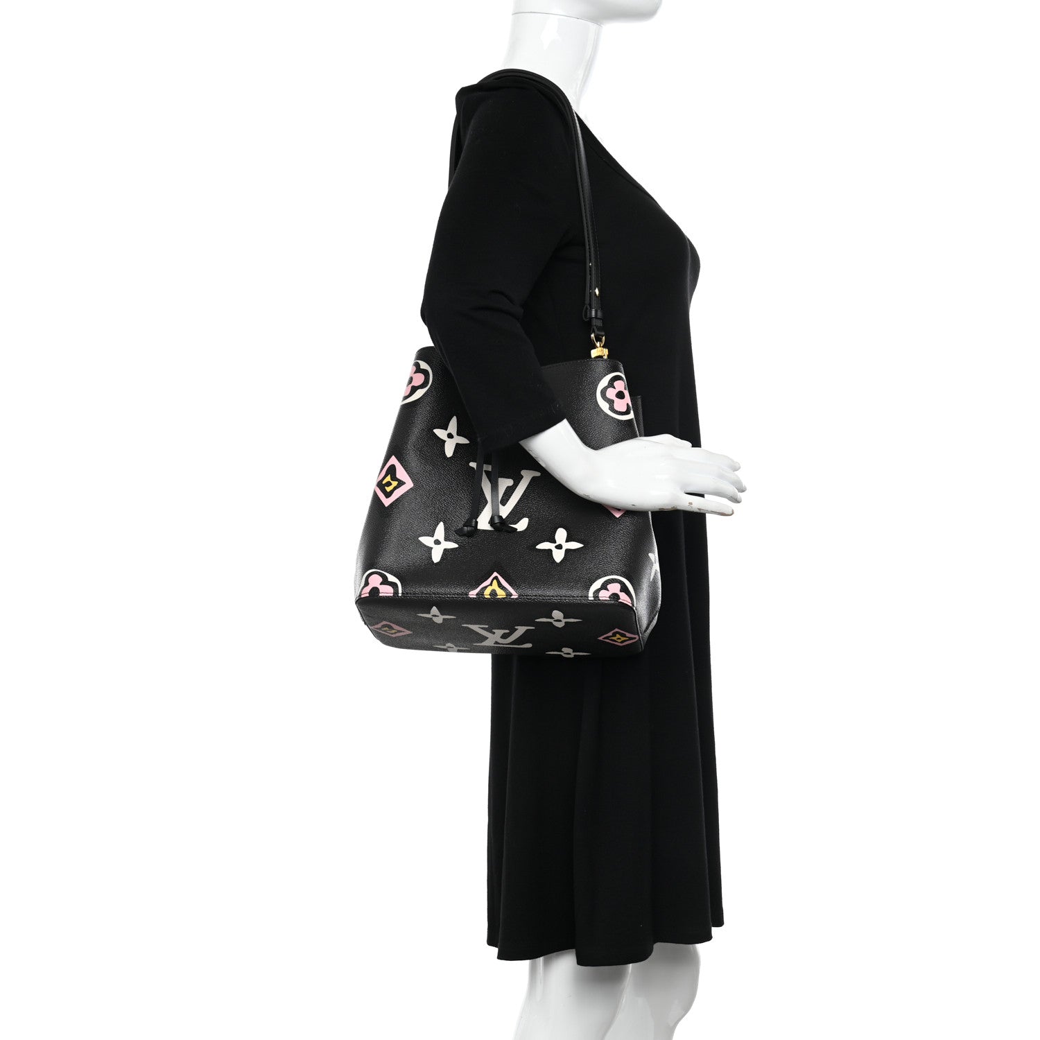 Louis Vuitton Monogram Giant Wild At Heart Neonoe MM Black 2 of 10