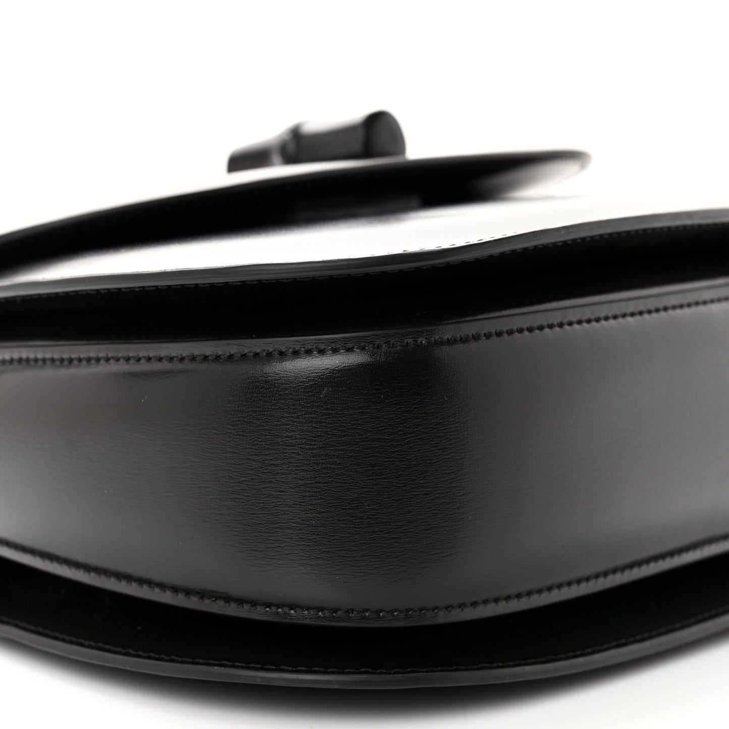 Boarded Dyana Lux Calfskin Web Monochrome Medium Bamboo 1947 Top Handle Bag Black