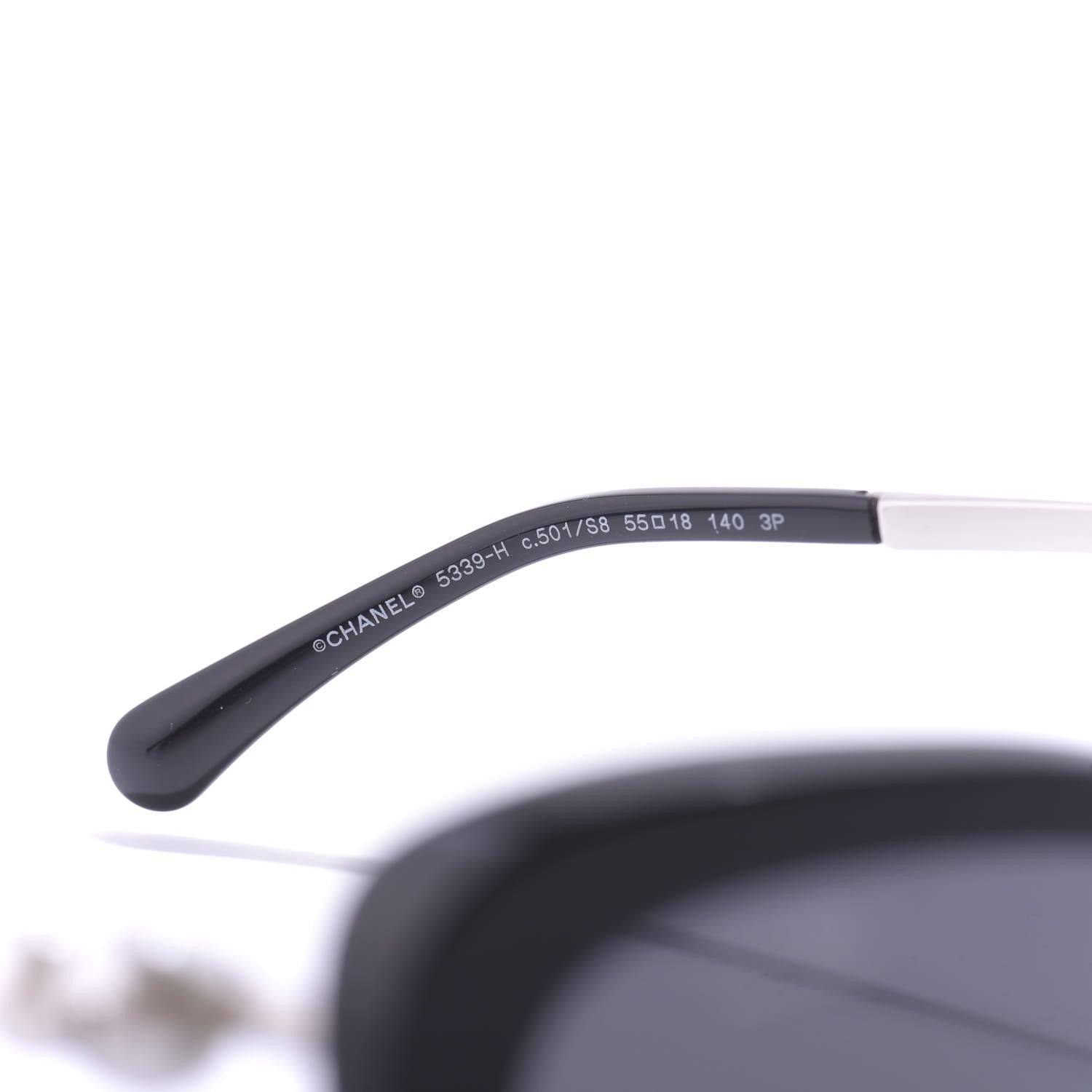 Chanel Polarized Pearl Sunglasses 5339-H Black 7 of 12