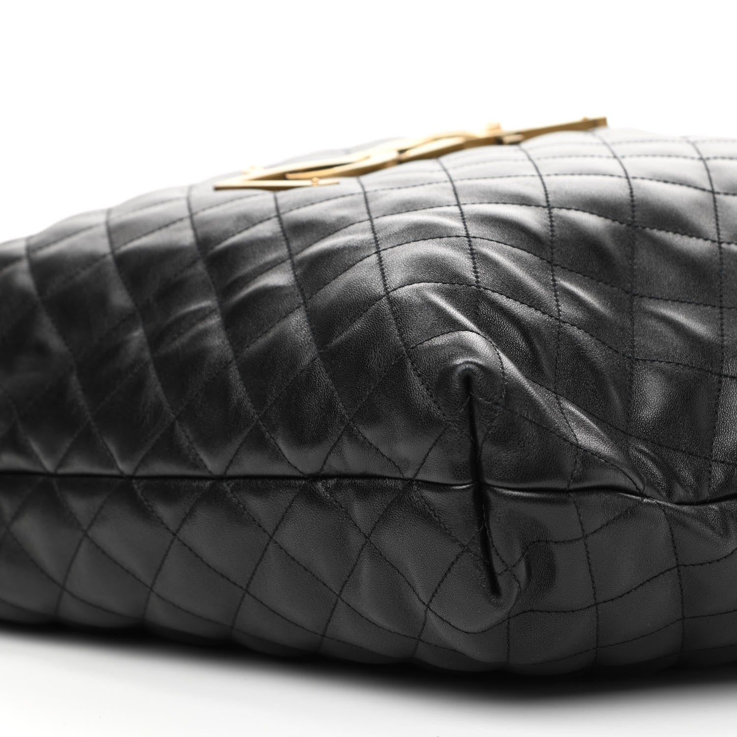 Saint Laurent Lambskin Quilted Maxi Icare Shopping Tote Black 11 of 12