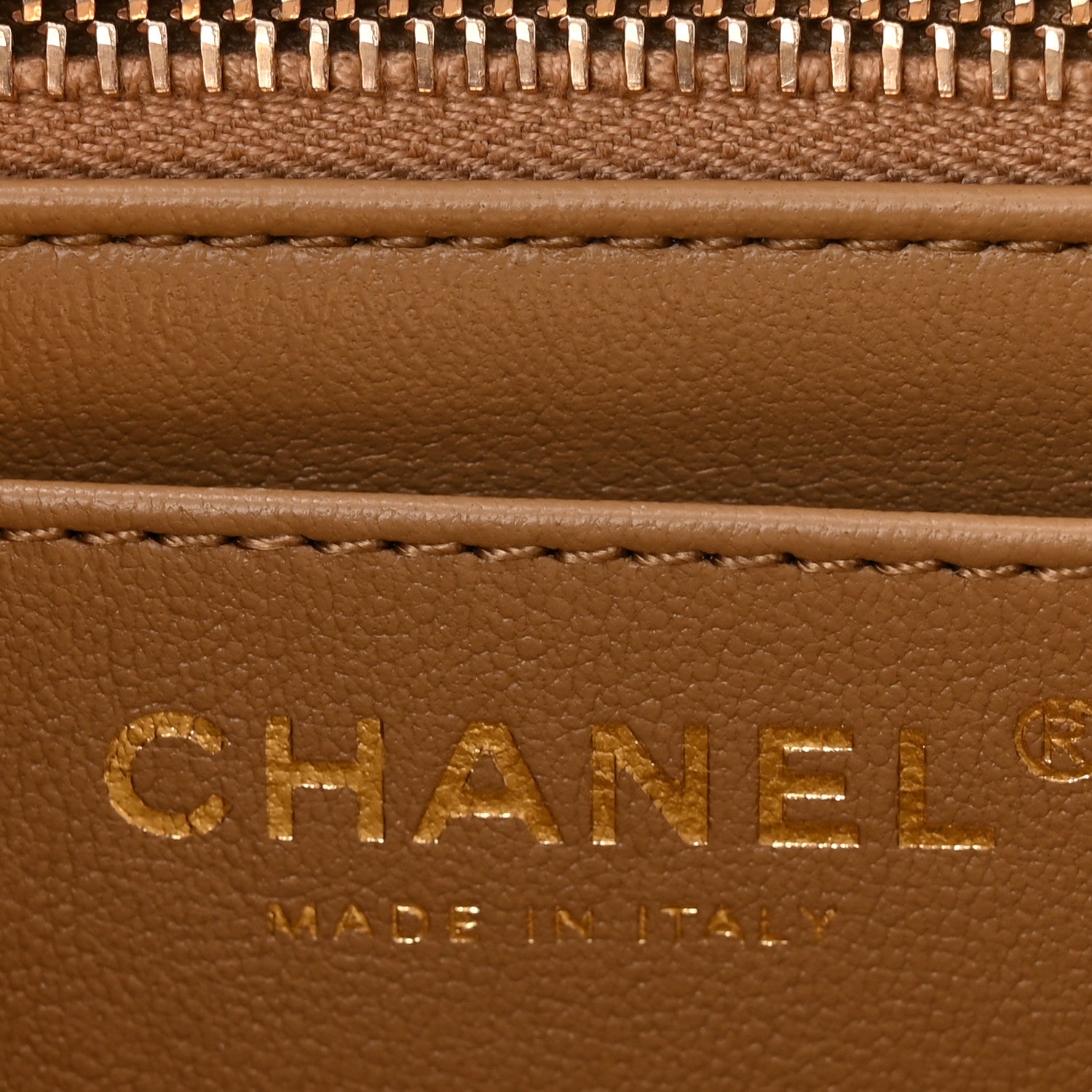 Chanel Lambskin Quilted Mini Rectangular Pearl Crush Flap Dark Beige 6 of 11