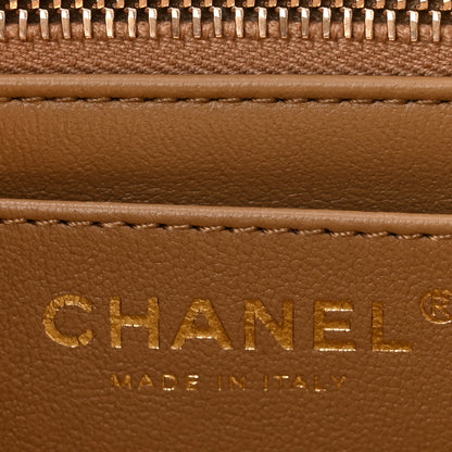 Chanel Lambskin Quilted Mini Rectangular Pearl Crush Flap Dark Beige 6 of 11