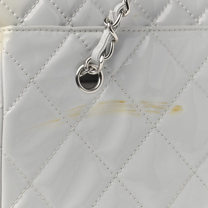 Chanel Vinyl Quilted In the Business Camera Case Light Grey 10 of 15