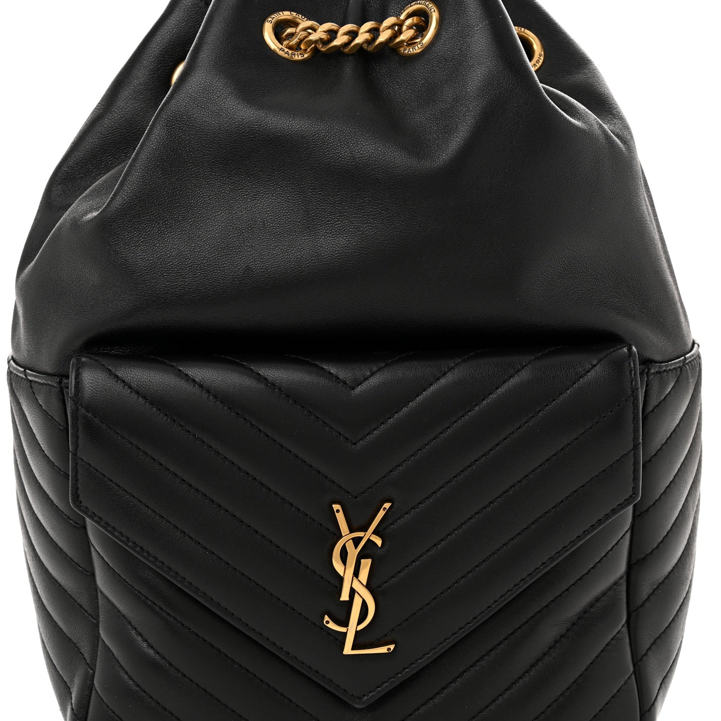 Lambskin Matelasse Monogram Joe Backpack Black