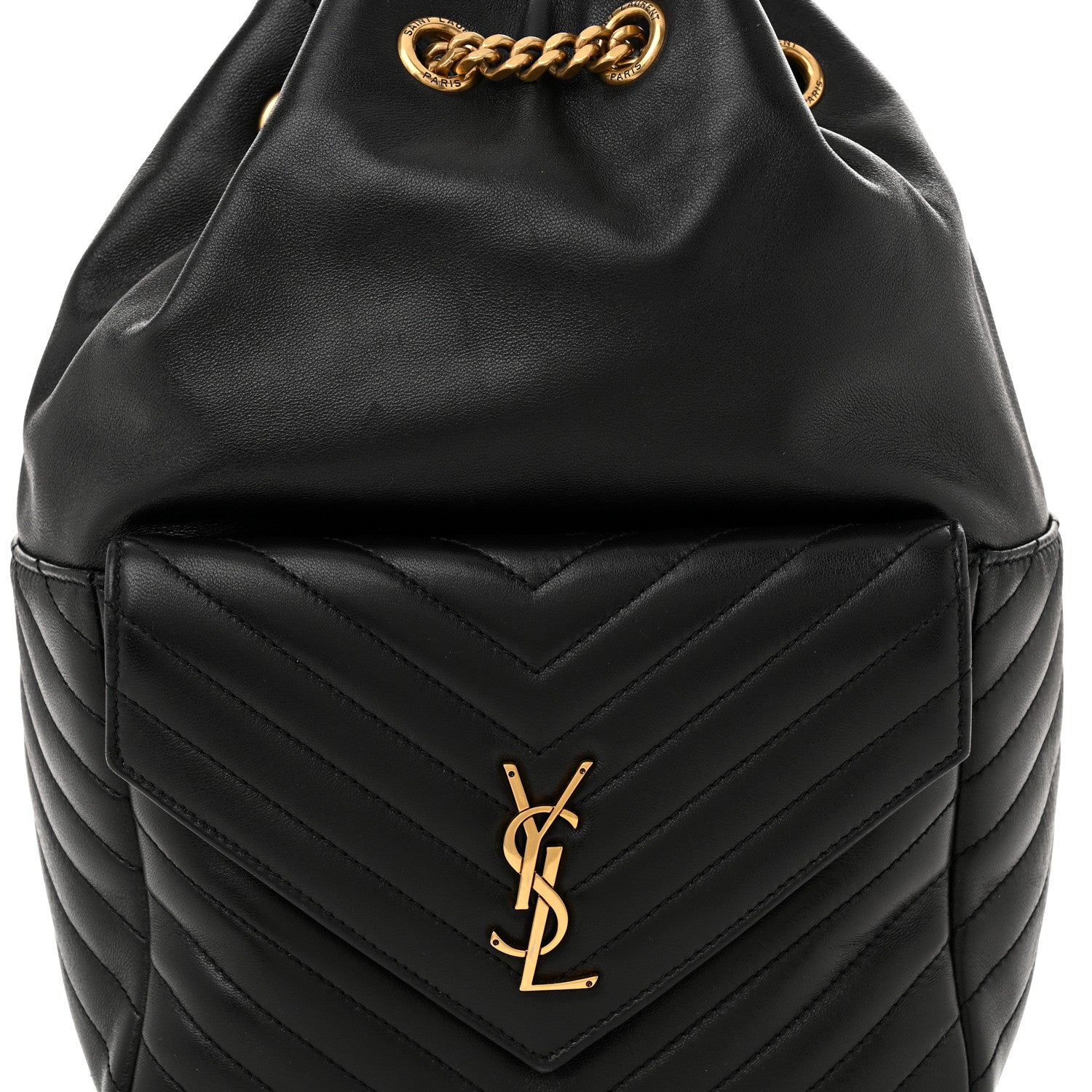 Saint Laurent Lambskin Matelasse Monogram Joe Backpack Black 8 of 10