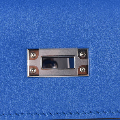 Hermes Swift Kelly Pochette Clutch Bleu Zellige 16 of 23