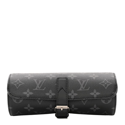 Louis Vuitton Monogram Eclipse 3 Watch Travel Case 1 of 7
