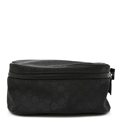 Gucci Nylon Monogram Fanny Pack Belt Bag Black 1 of 10