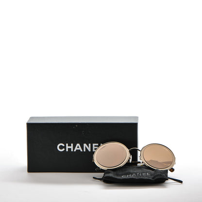 Chanel Round Mirror Sunglasses 4226 Pale Gold 7 of 7