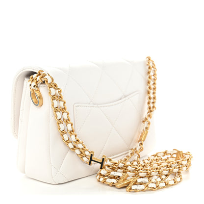 Chanel Caviar Quilted Mini CC You Flap White 3 of 10