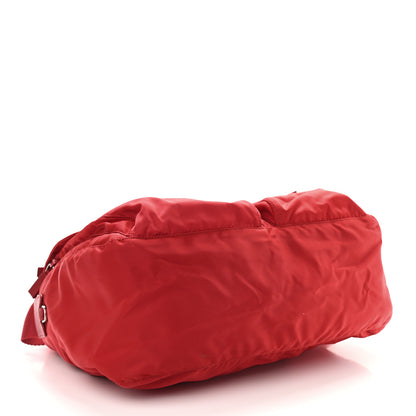 Prada Tessuto Nylon Saffiano Messenger Bag Red 4 of 10