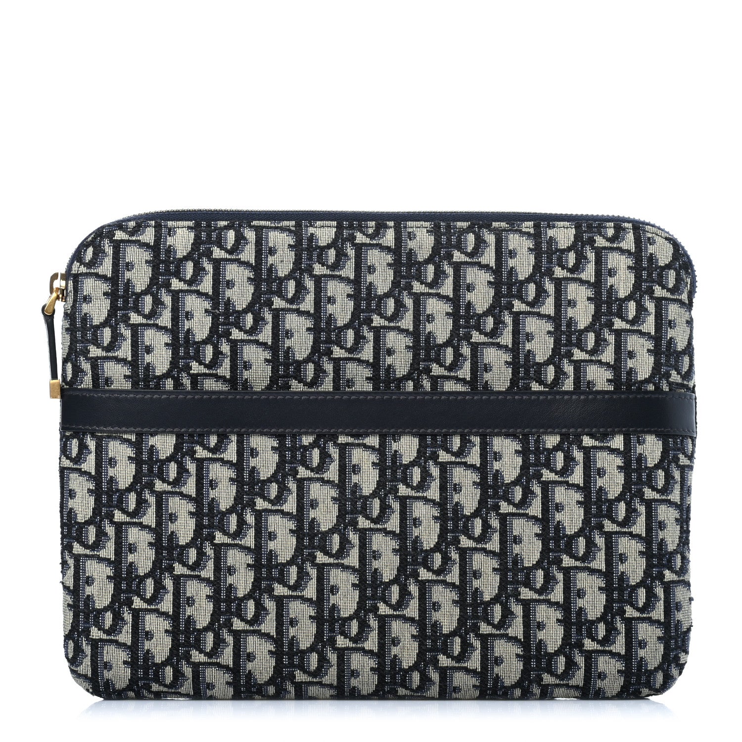 Christian Dior Oblique Pouch Clutch Blue 1 of 7