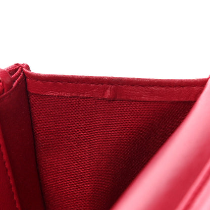 Chanel Lambskin Quilted Boy Wallet On Chain WOC Red 21 of 27