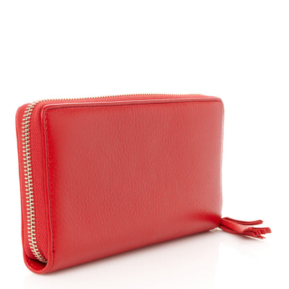 Gucci Pebbled Calfskin Soho Zip Around Wallet Red 3 of 8