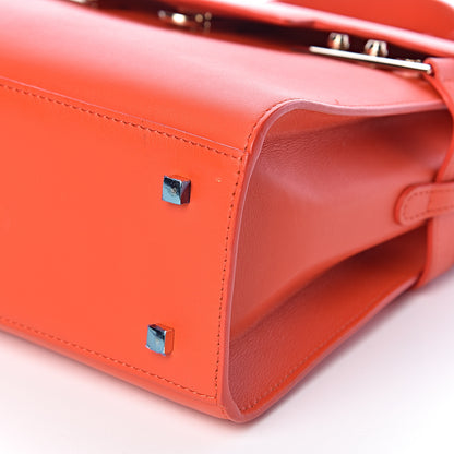 Delvaux Calfskin MM Tempete Satchel Red 9 of 10